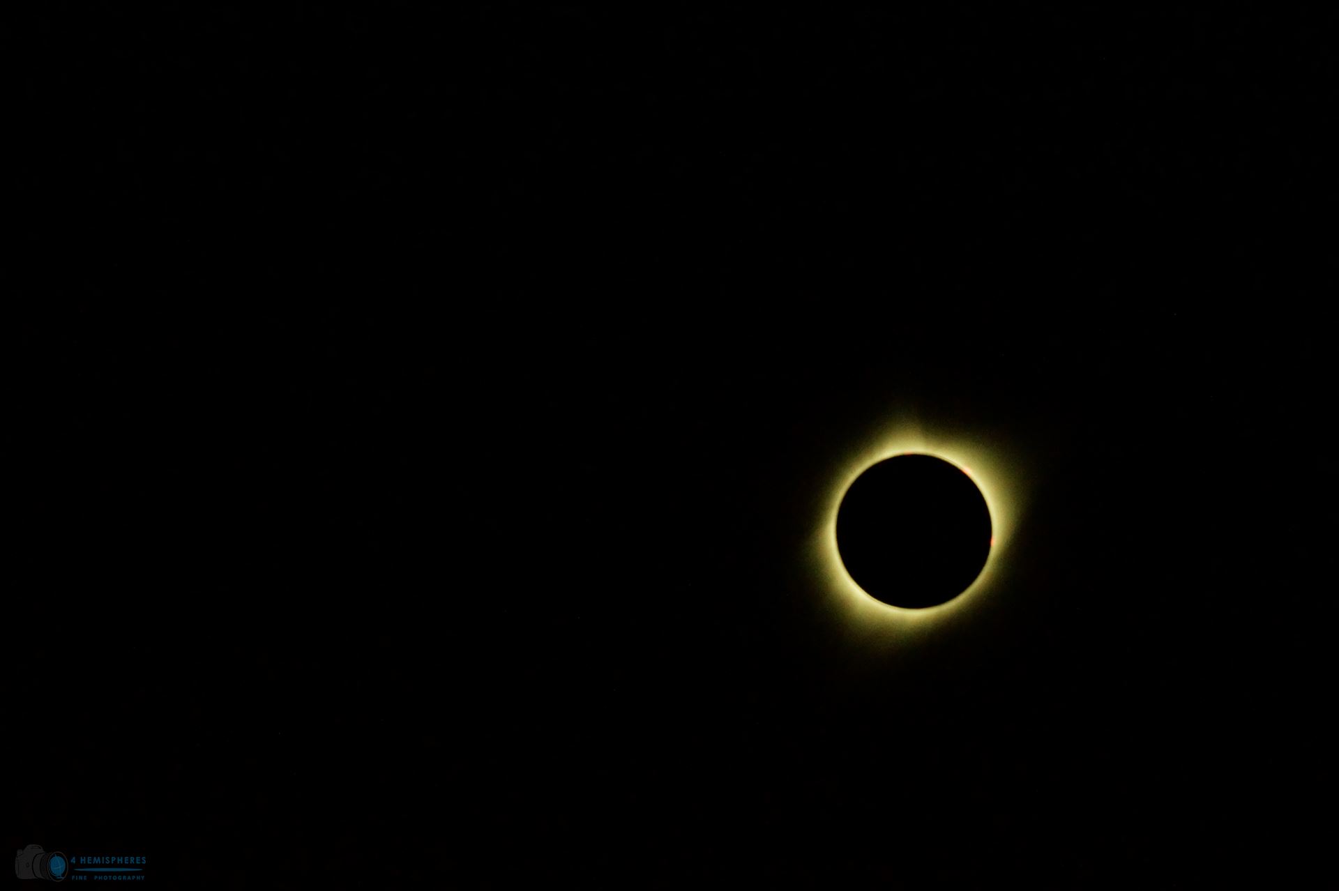 Corona 1 - The solar corona is only visible during totality which today lasted almost 2 minutes.  by 4 Hemispheres Photography